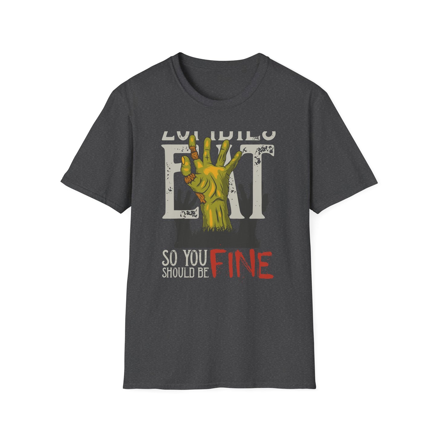 Hilarious Zombie 'Eat Fine' T-Shirt - Epic Horror Humor Tee for Undead Fans & Halloween