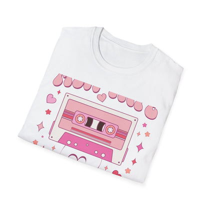 Groovy Mix Tape Love Songs T-Shirt | Retro Cassette Music Lover Tee | Sweet Vintage Valentine's Day Gift