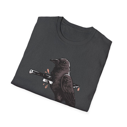 Striking Impaled Raven T-Shirt - Bold Dark Art Gothic Tee for Edgy Style & Alternative Fashion
