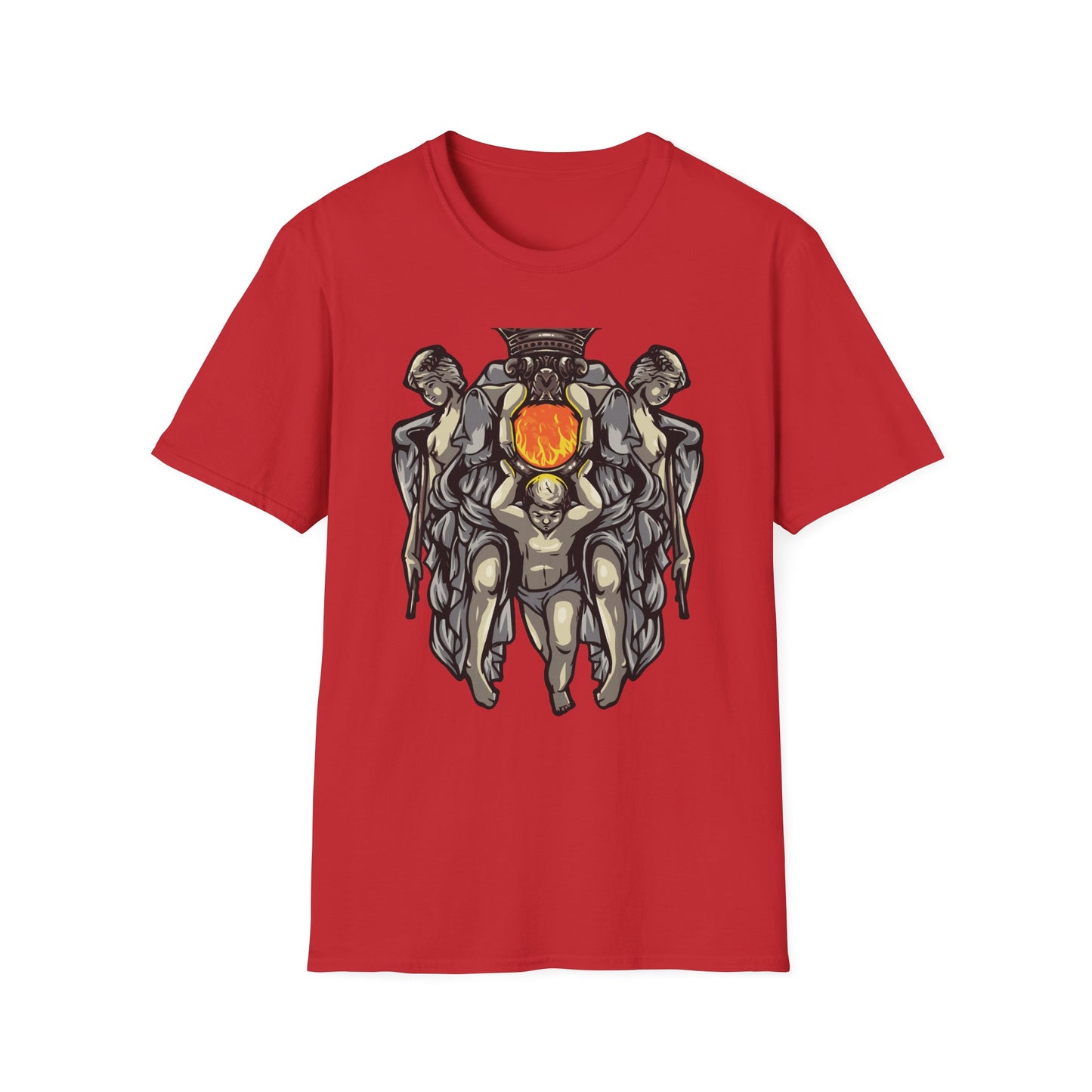 Majestic Divine Sun Bearer T-Shirt | Regal Classical Art Tee | Unique Statement Graphic for Art Lovers & Seekers of Power