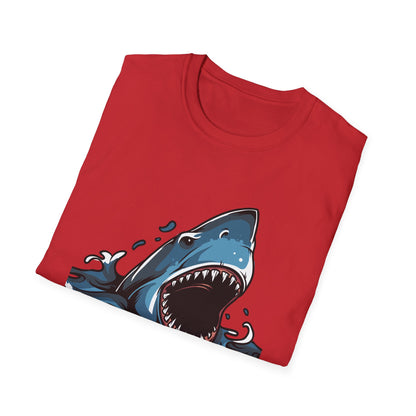 Fierce Great White Shark Attack T-Shirt | Epic Ocean Predator Tee for Marine Life Lovers | Bold & Dynamic Graphic Apparel