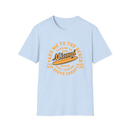 Awesome Vintage Miami Beach Surf Club T-Shirt | Florida US 1986 Summer Vacation Tee | Trendy Coastal Lifestyle Apparel