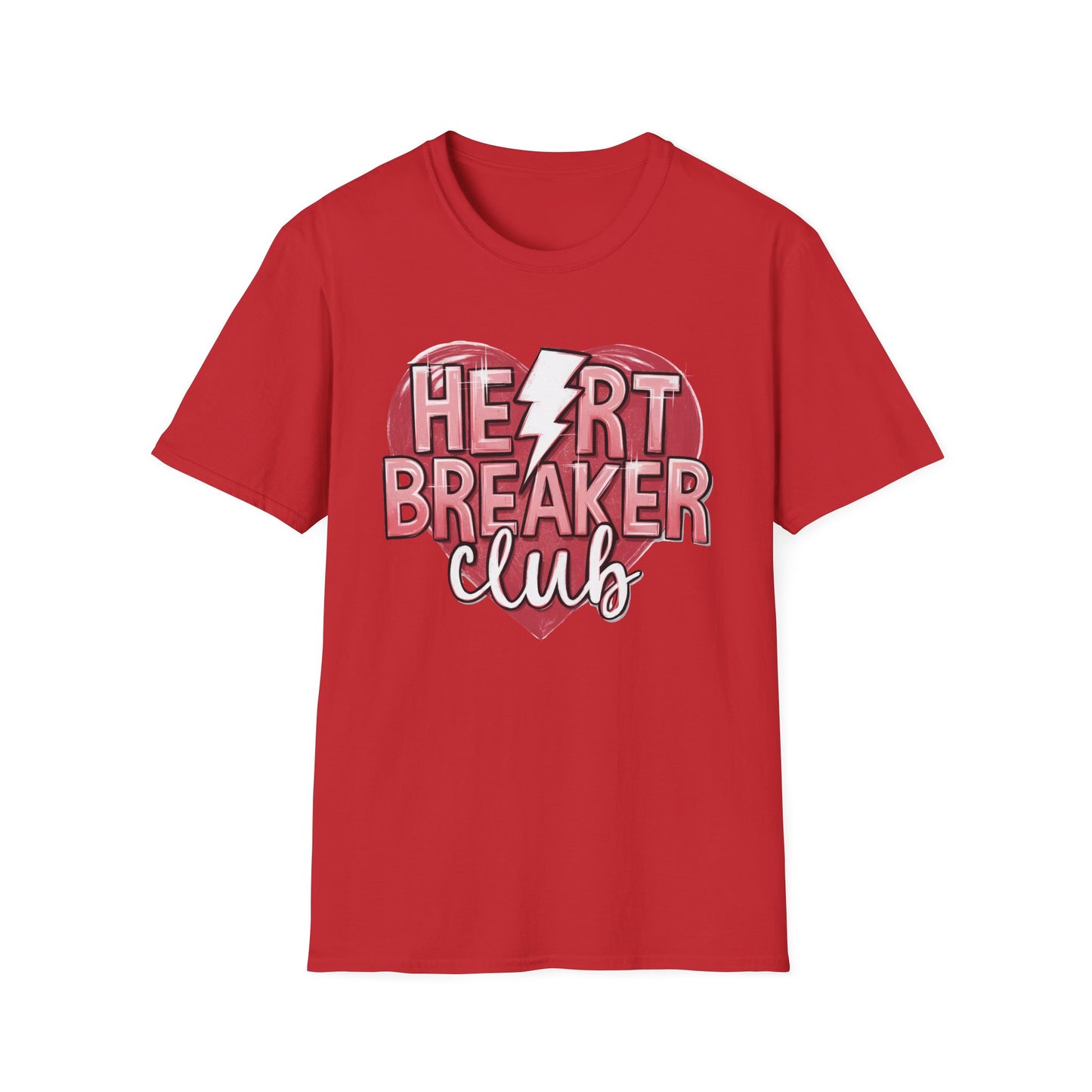 Heartbreaker Club Lightning Bolt T-Shirt | Sassy Women's Edgy Tee | Anti-Valentine's Trendy Top