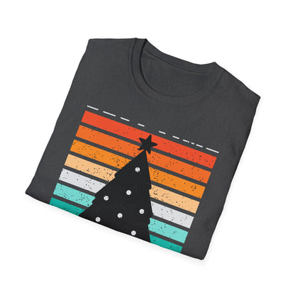 Retro Christmas Tree T-Shirt | "Best Time of the Year" Festive Tee | Vintage Holiday Stripes Xmas Gift