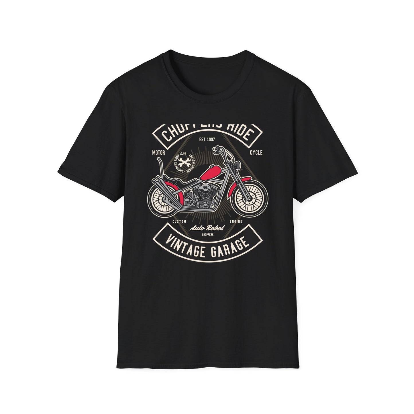 Epic Vintage Chopper Ride T-Shirt | Classic Motorcycle Garage Est. 1997 Tee for Biker Enthusiasts & Gifts