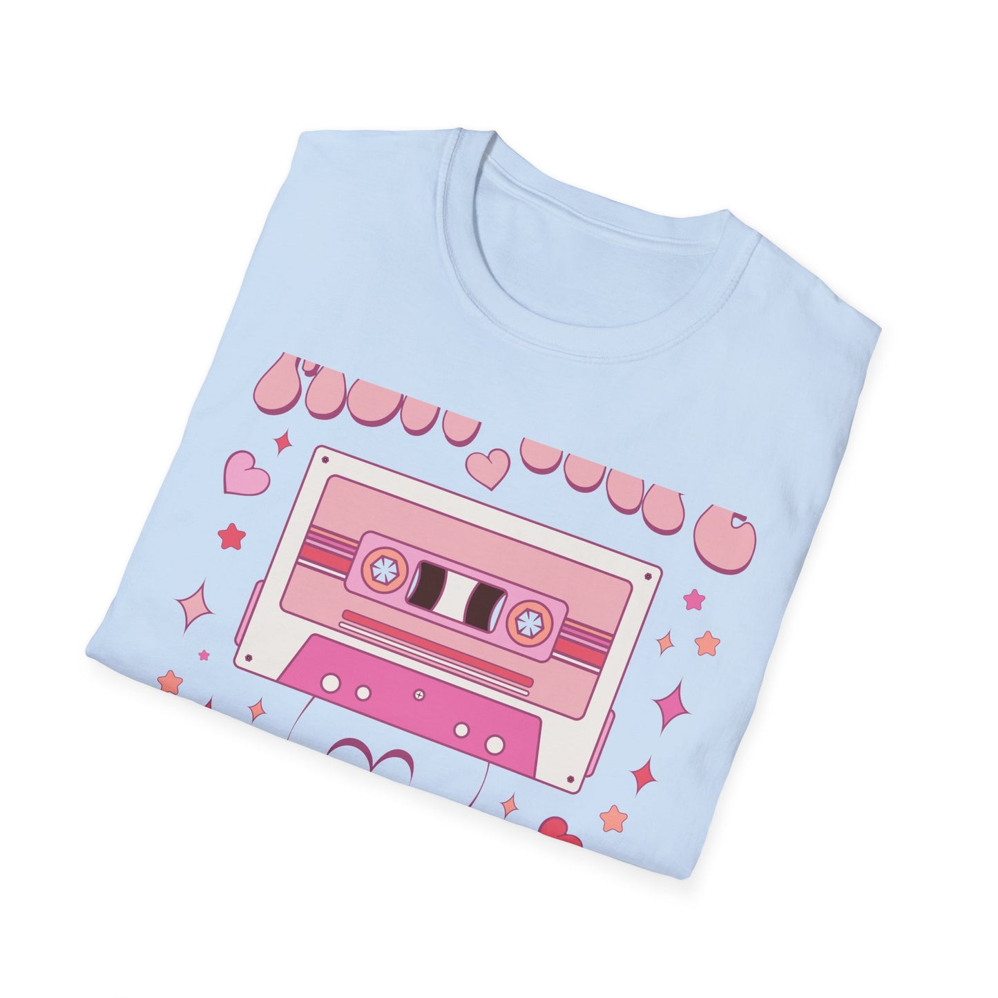 Groovy Mix Tape Love Songs T-Shirt | Retro Cassette Music Lover Tee | Sweet Vintage Valentine's Day Gift
