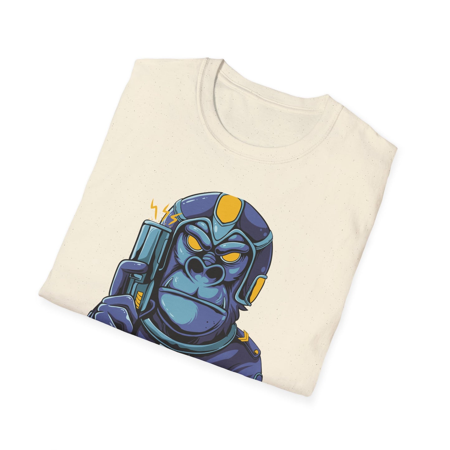 Epic Space Soldier Gorilla T-Shirt: Fierce Sci-Fi Ape Blaster Tee - Galactic Warrior Graphic for Gamers & Sci-Fi Fans