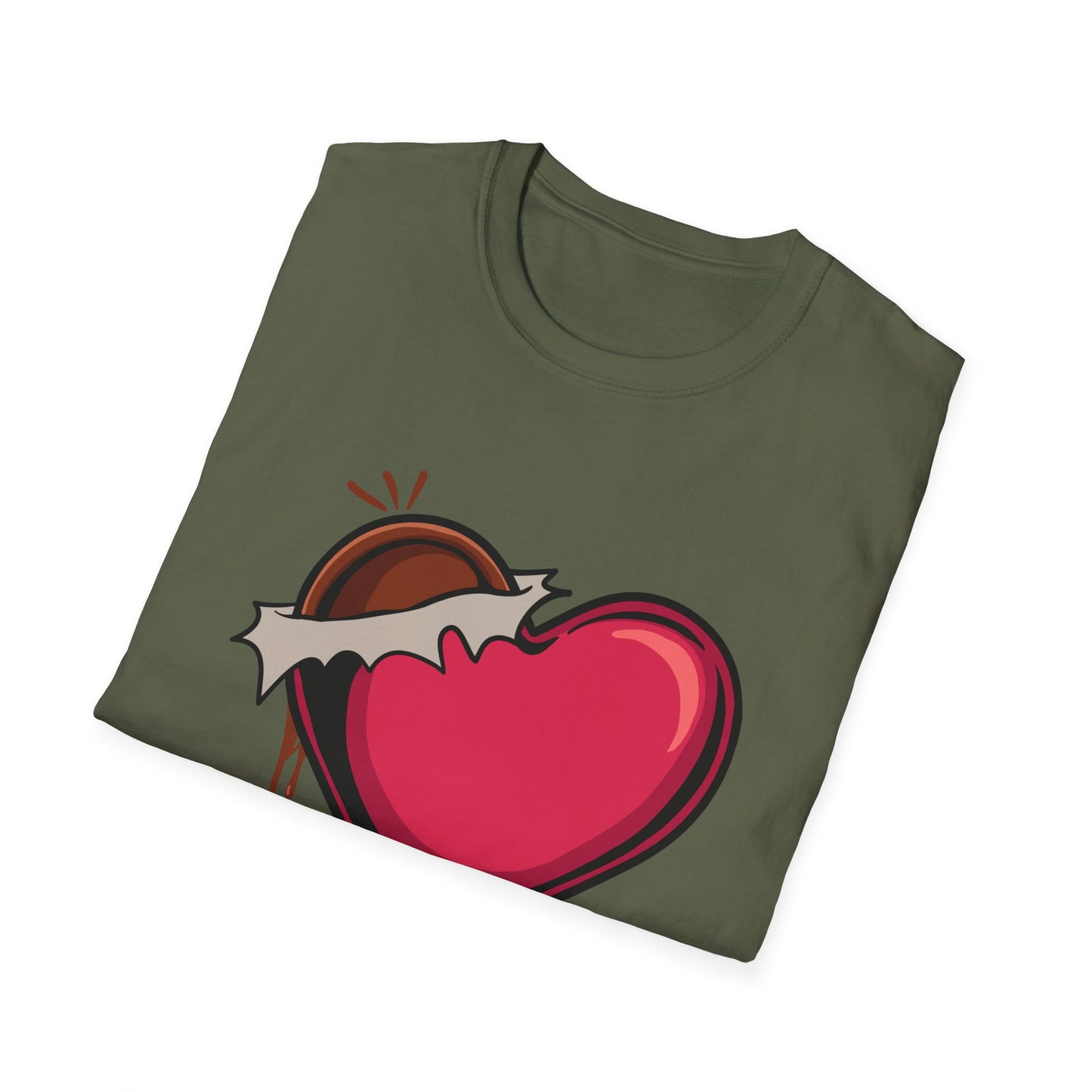 Irresistible Chocolate Heart T-Shirt | Sweet Love & Delicious Dessert Graphic Tee | Perfect Valentine's Day Gift