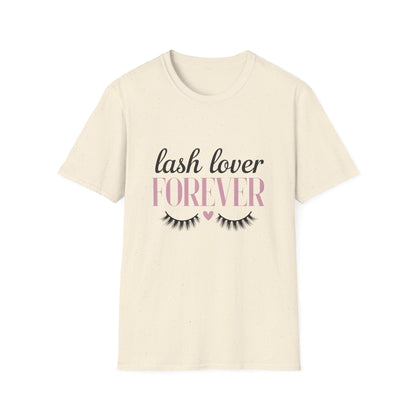 Chic Lash Lover FOREVER T-Shirt | Adorable Eyelash & Heart Tee for Beauty Enthusiasts & Makeup Artists