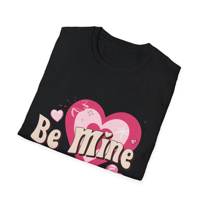 Be Mine Retro Valentine's T-Shirt | Sweet Pink Hearts & Groovy Text Tee | Adorable Love Gift for Her/Him