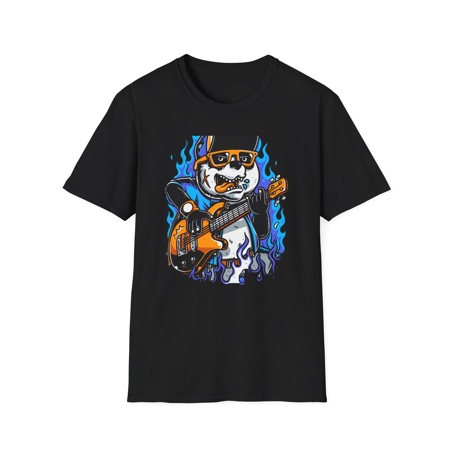 Epic Punk Rock Panda Guitar T-Shirt - Cool Musician Graphic Tee for Men & Women | Vibrant Streetwear Top