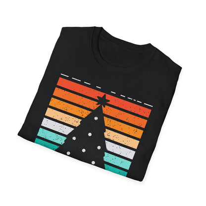 Retro Christmas Tree T-Shirt | "Best Time of the Year" Festive Tee | Vintage Holiday Stripes Xmas Gift