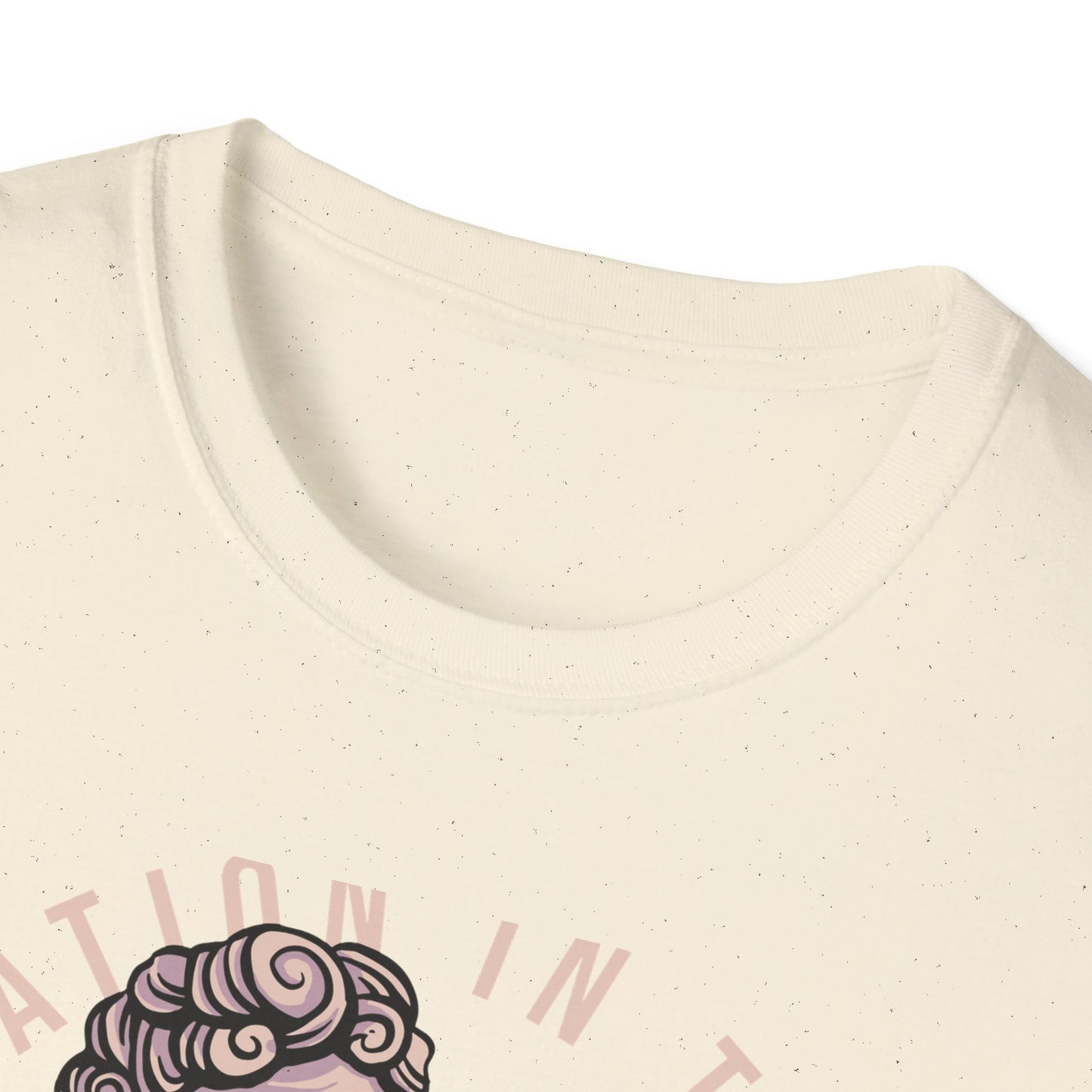 Captivating "Imagination in the Dark" Cherub T-Shirt - Aesthetic Blindfolded Angel Tee for Unique Style Seekers