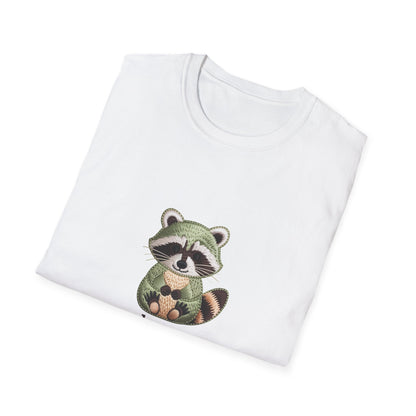 Adorable Embroidered Raccoon T-Shirt - "Snacks Are My Love Language" Foodie Tee | Unique Gift for Snack Lovers!