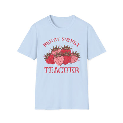 Berry Sweet Teacher T-Shirt - Adorable Strawberry Gift for Educators - Cute & Charming Appreciation Tee