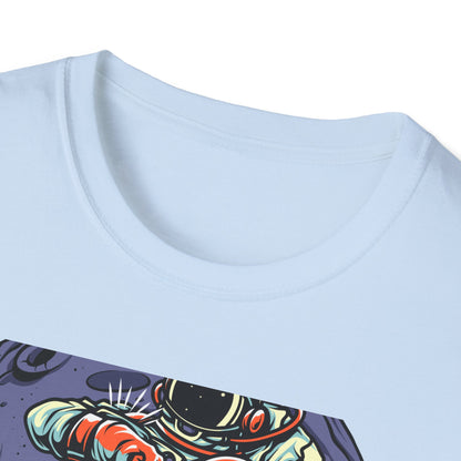 Epic Spaceman Time Check T-Shirt | Retro Astronaut Moon Mission Tee | Unique Sci-Fi Graphic Apparel for Space Lovers
