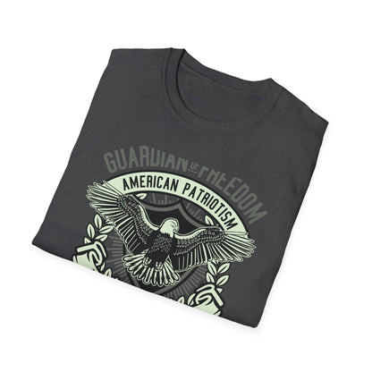 Bold Guardian of Freedom American Patriotism T-Shirt - Majestic Eagle 'Freedom Is Not Free' USA Graphic Tee for Proud Americans