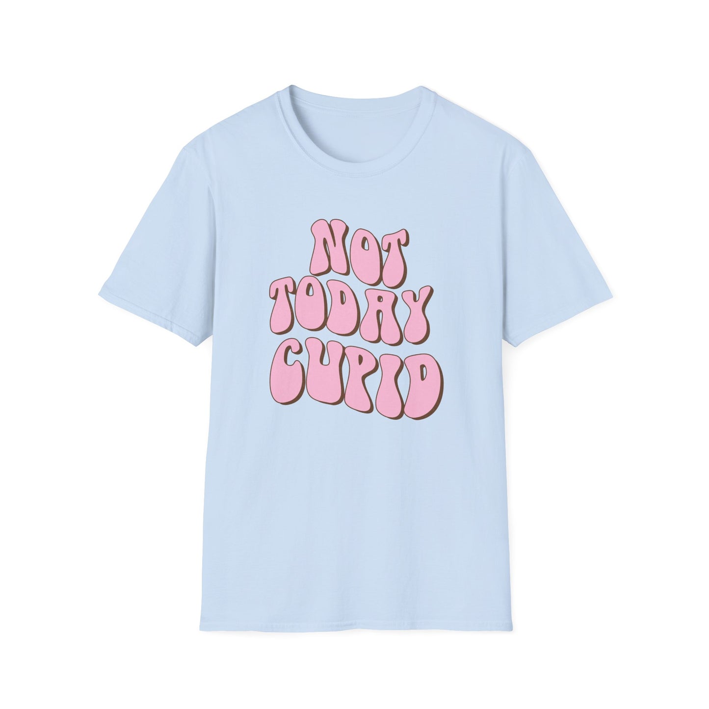 Sassy "NOT TODAY CUPID" Groovy T-Shirt | Retro Anti-Valentine's Day Tee | Fun Single Awareness Apparel