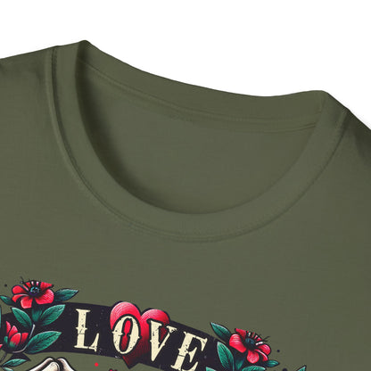 Stunning Love Forever Skeleton Hands Heart T-Shirt | Gothic Romance Till Death Do Us Part Tee | Unique Couple's Gift