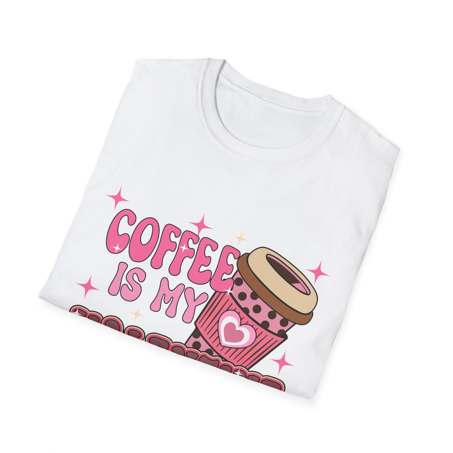 Coffee Is My Valentine T-Shirt - Cozy Retro Coffee Lover Tee | Cute Valentine's Day & Galentine's Gift for Her | Aesthetic Design