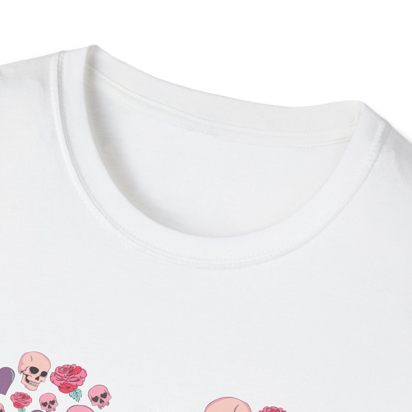 Captivating Goth Skulls & Roses Heart T-Shirt | Edgy 'Love You Till My Lungs Give Out' Tee | Unique Dark Romance Apparel Gift
