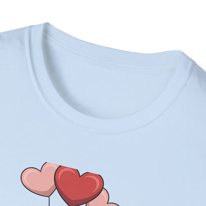 Charming Valentine Gnome Love T-Shirt | Cute Heart Design & Polka Dot Hat | Sweet Holiday Gift for Her