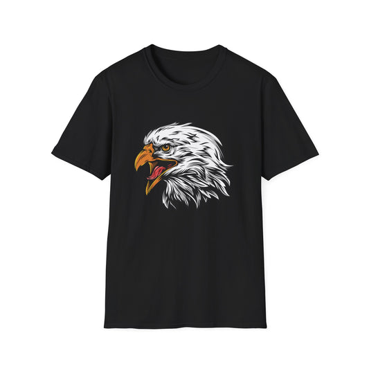 Fierce Screaming Eagle Head T-Shirt - Majestic Bald Eagle Graphic Tee for Wildlife Lovers & Patriots | Bold Animal Print Apparel