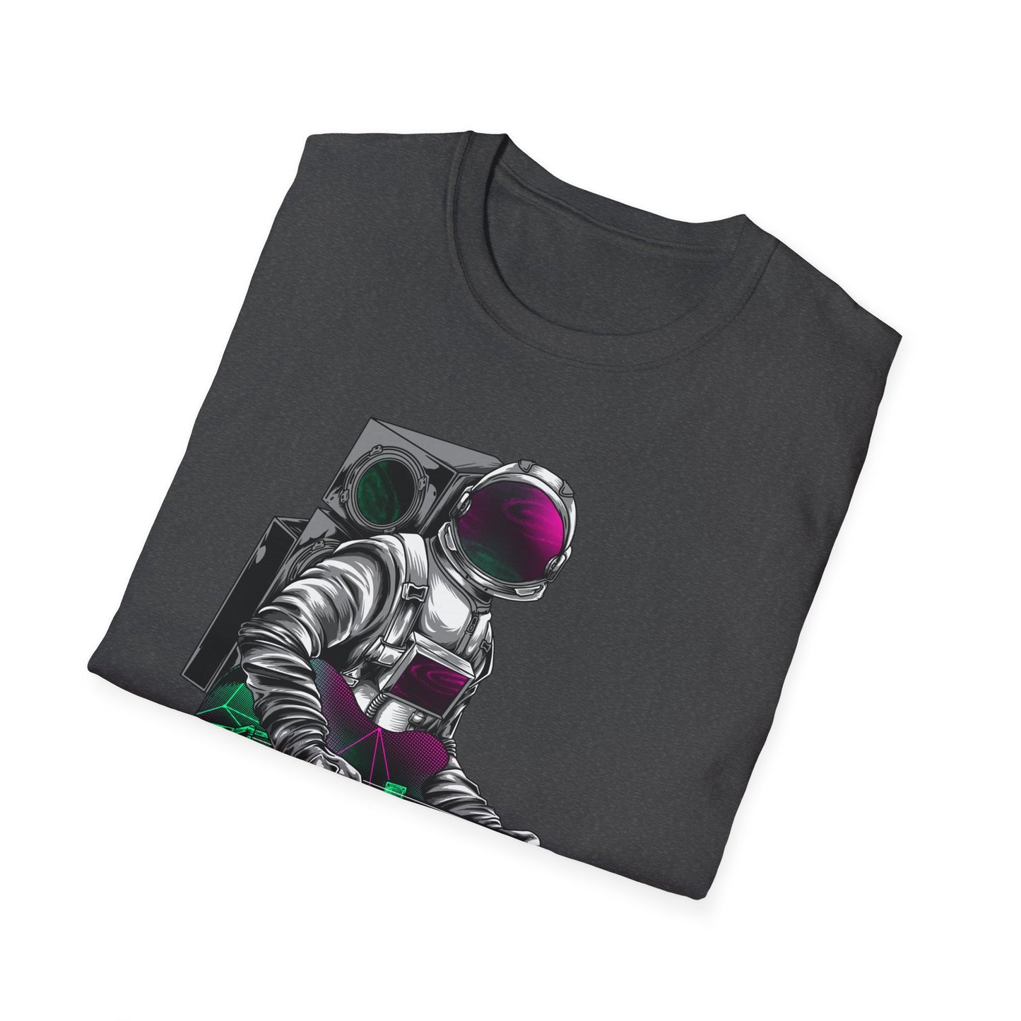Cosmic Guitarist Astronaut T-Shirt | Electrifying Space Rocker Tee | Vibrant Sci-Fi Music Fan Gift