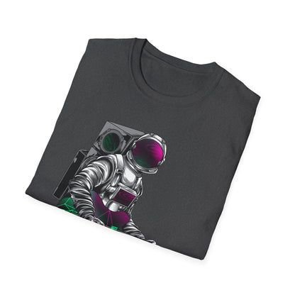 Cosmic Guitarist Astronaut T-Shirt | Electrifying Space Rocker Tee | Vibrant Sci-Fi Music Fan Gift
