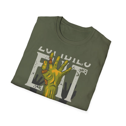 Hilarious Zombie 'Eat Fine' T-Shirt - Epic Horror Humor Tee for Undead Fans & Halloween