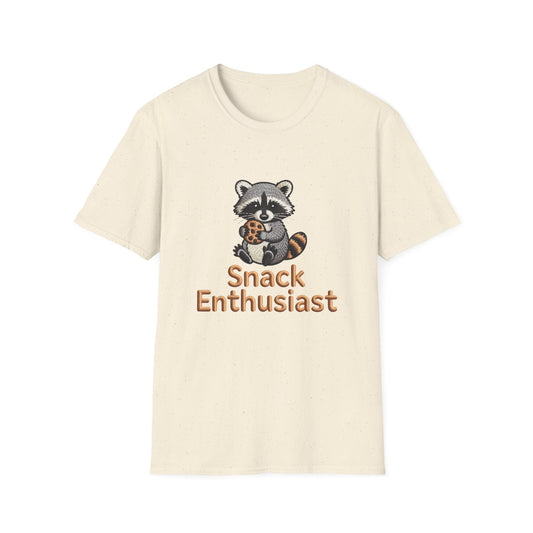 Adorable Raccoon Snack Enthusiast T-Shirt - Cute Cookie Lover Tee for Foodies & Animal Fans | Irresistible Comfort Gift