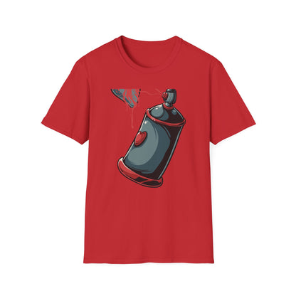 Expressive Graffiti Love T-Shirt | Spray Paint Heart Urban Art Tee | Bold Street Style Graphic for Artists