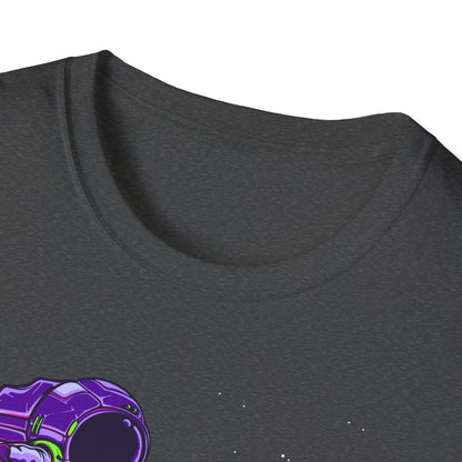 Vibrant Astronaut Surfing T-Shirt - Epic Space Wave Design for Sci-Fi & Surf Lovers | Unique Cosmic Apparel