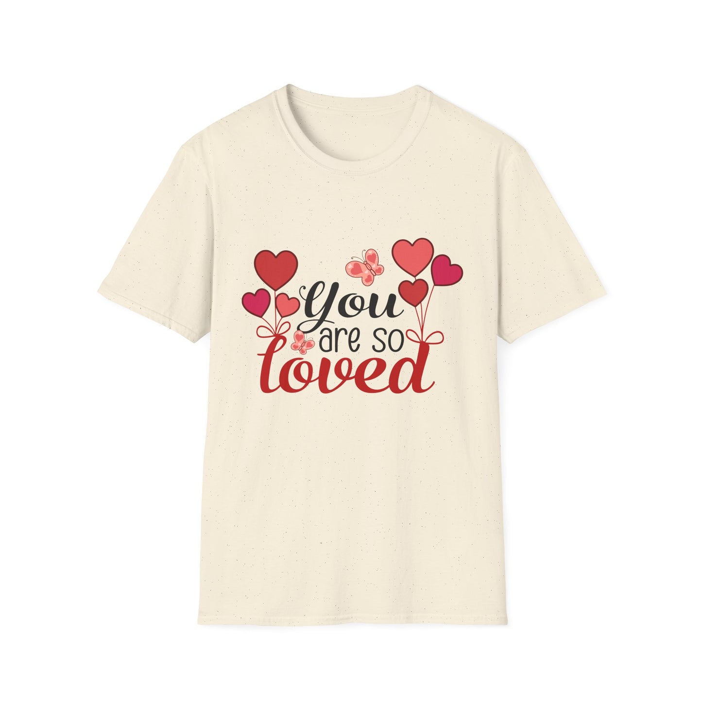 Romantic 'Love You' Heart Balloons & Butterflies T-Shirt - Sweet Valentine's Day & Anniversary Gift for Couples