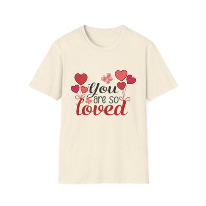 Romantic 'Love You' Heart Balloons & Butterflies T-Shirt - Sweet Valentine's Day & Anniversary Gift for Couples