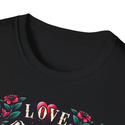 Stunning Love Forever Skeleton Hands Heart T-Shirt | Gothic Romance Till Death Do Us Part Tee | Unique Couple's Gift