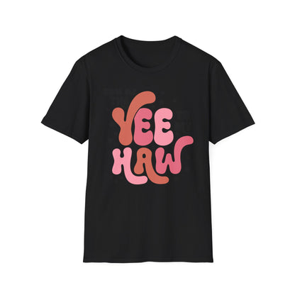 Groovy Yee Haw T-Shirt | Retro Western Cowgirl Tee | Vintage Nashville Rodeo Top for Women | Trendy Southern Festival Gift