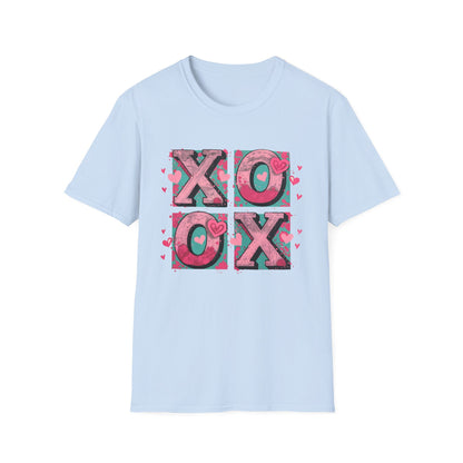 Expressive XOXO T-Shirt | Distressed Hugs & Kisses Valentine's Day Tee | Trendy Romantic Love Shirt for Her