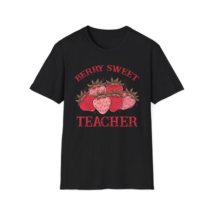 Berry Sweet Teacher T-Shirt - Adorable Strawberry Gift for Educators - Cute & Charming Appreciation Tee