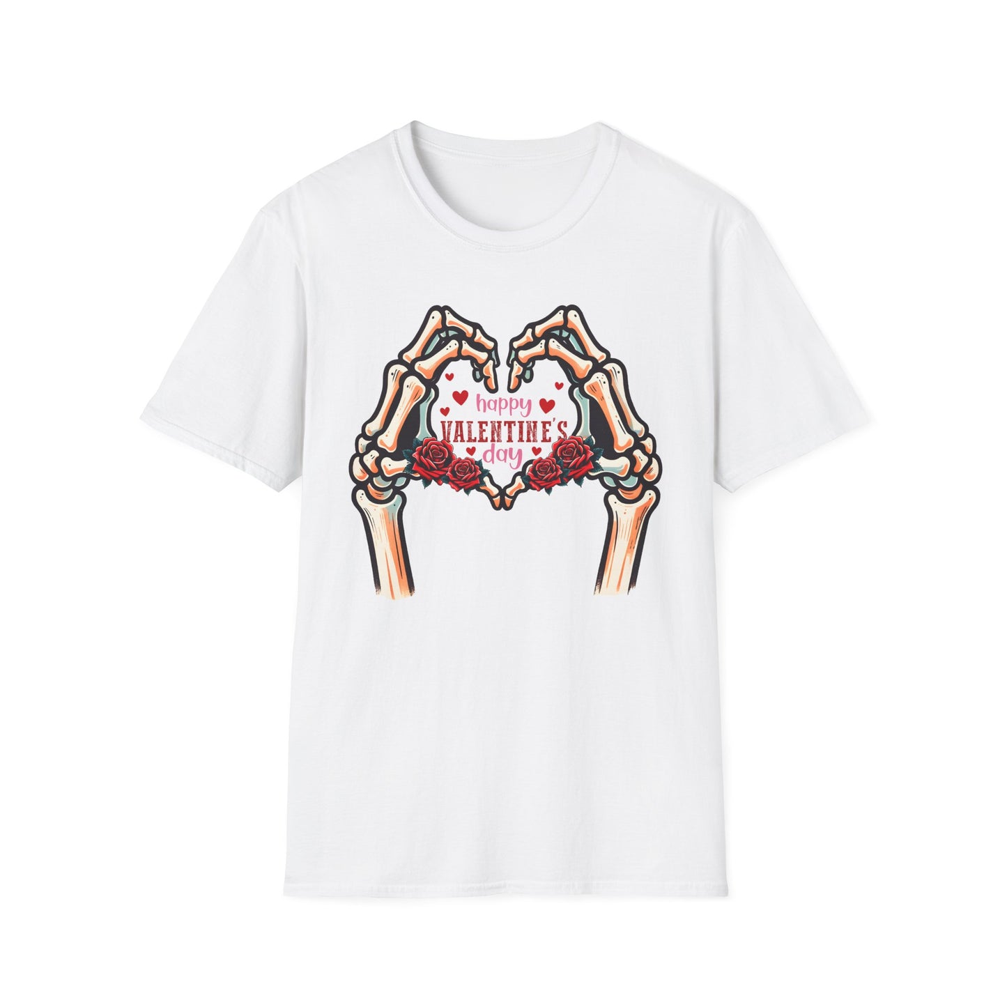 Romantic Skeleton Hands Heart T-Shirt | Till Death Do Us Part Valentine's Day Love Tee | Unique Rose Gift