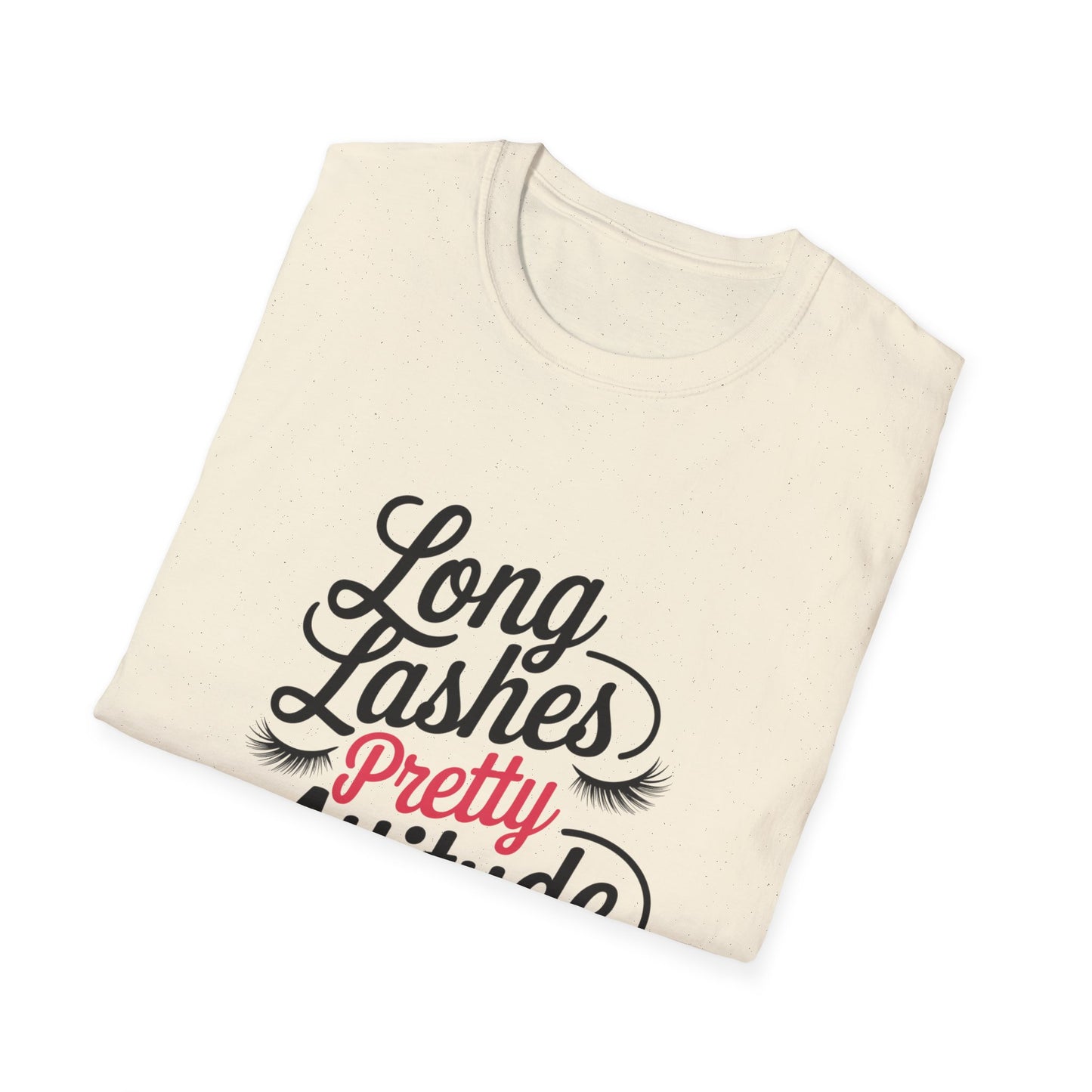 Stunning 'Pretty' Pink Script T-Shirt with Elegant Lashes | Chic Women's Glamour & Beauty Tee | Vibrant Fashion Statement