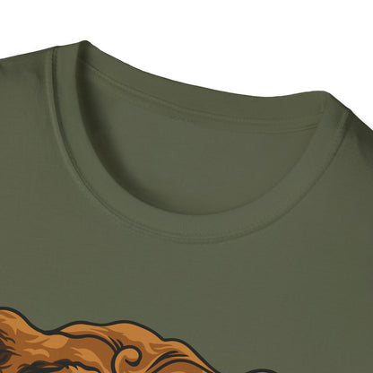 Dapper Grumpy Bear T-Shirt | Fierce Gentleman Animal Lover Tee | Unique Mustache Beard Design Gift