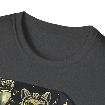 Gravity-Defying Astronaut Cat T-Shirt | Grumpy Space Kitty Tee | Unique Sci-Fi Animal Lover Gift