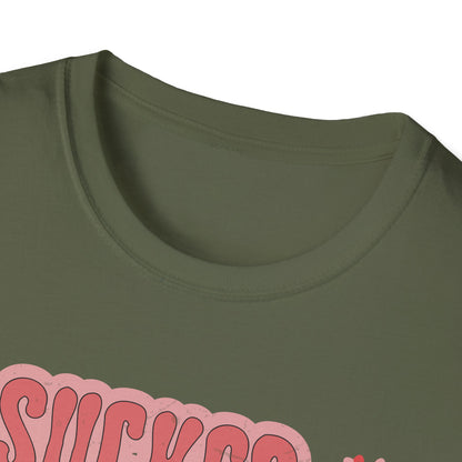 Sweet Sucker For You T-Shirt | Retro Checkered Heart Lollipops | Valentine's Day Love Gift | Adorable & Trendy Romantic Tee