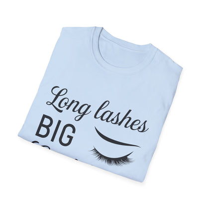 Empowering "Long Lashes Big Confidence" T-Shirt - Chic Beauty Lover Tee for Women | Stunning Lash Tech Gift