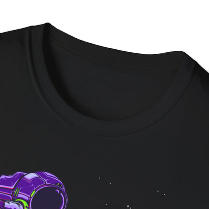 Vibrant Astronaut Surfing T-Shirt - Epic Space Wave Design for Sci-Fi & Surf Lovers | Unique Cosmic Apparel