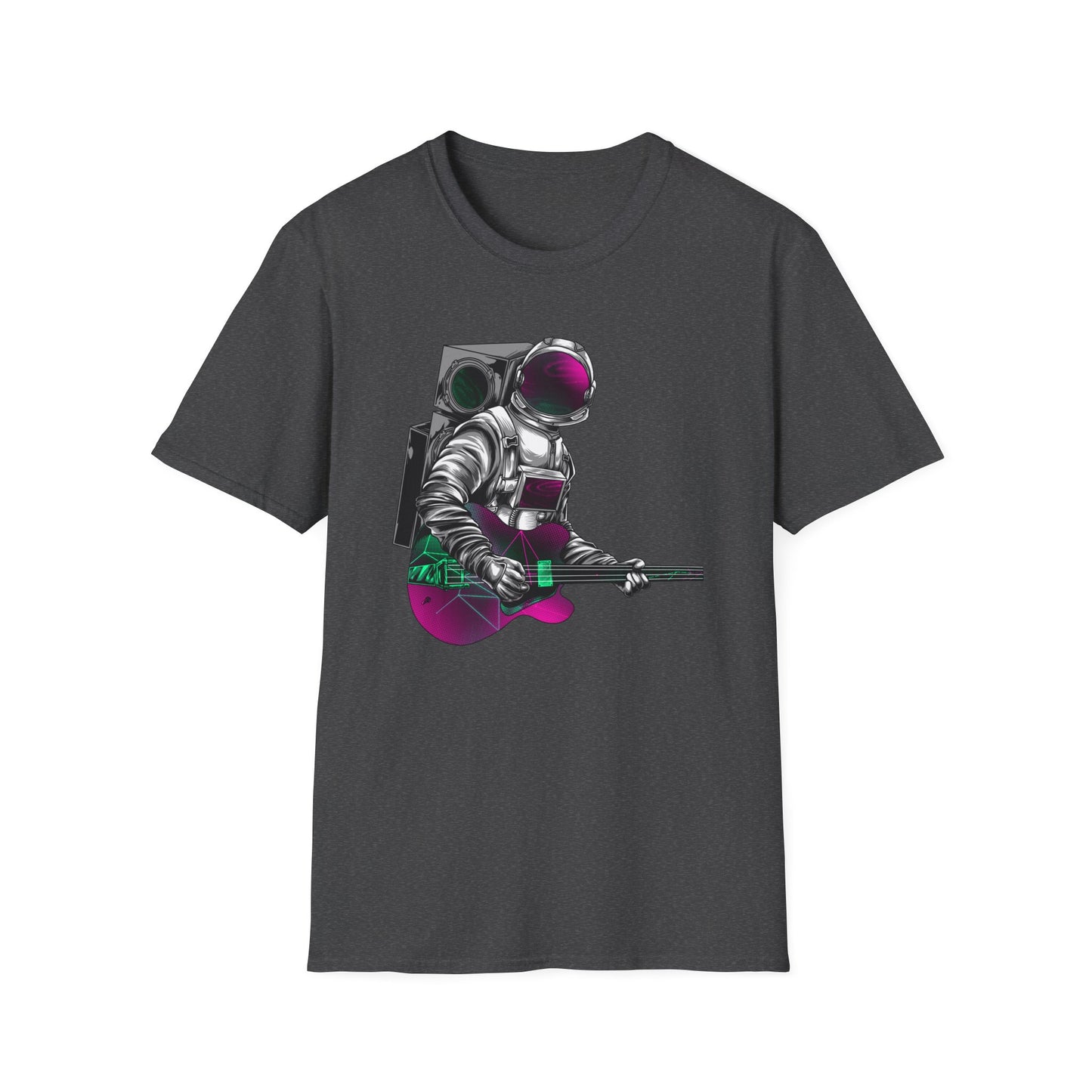 Cosmic Guitarist Astronaut T-Shirt | Electrifying Space Rocker Tee | Vibrant Sci-Fi Music Fan Gift