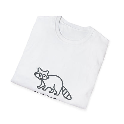 Hilarious 'Snack Loading' Raccoon T-Shirt | Cute Animal Foodie Tee | Unique Braided Rope Design Gift