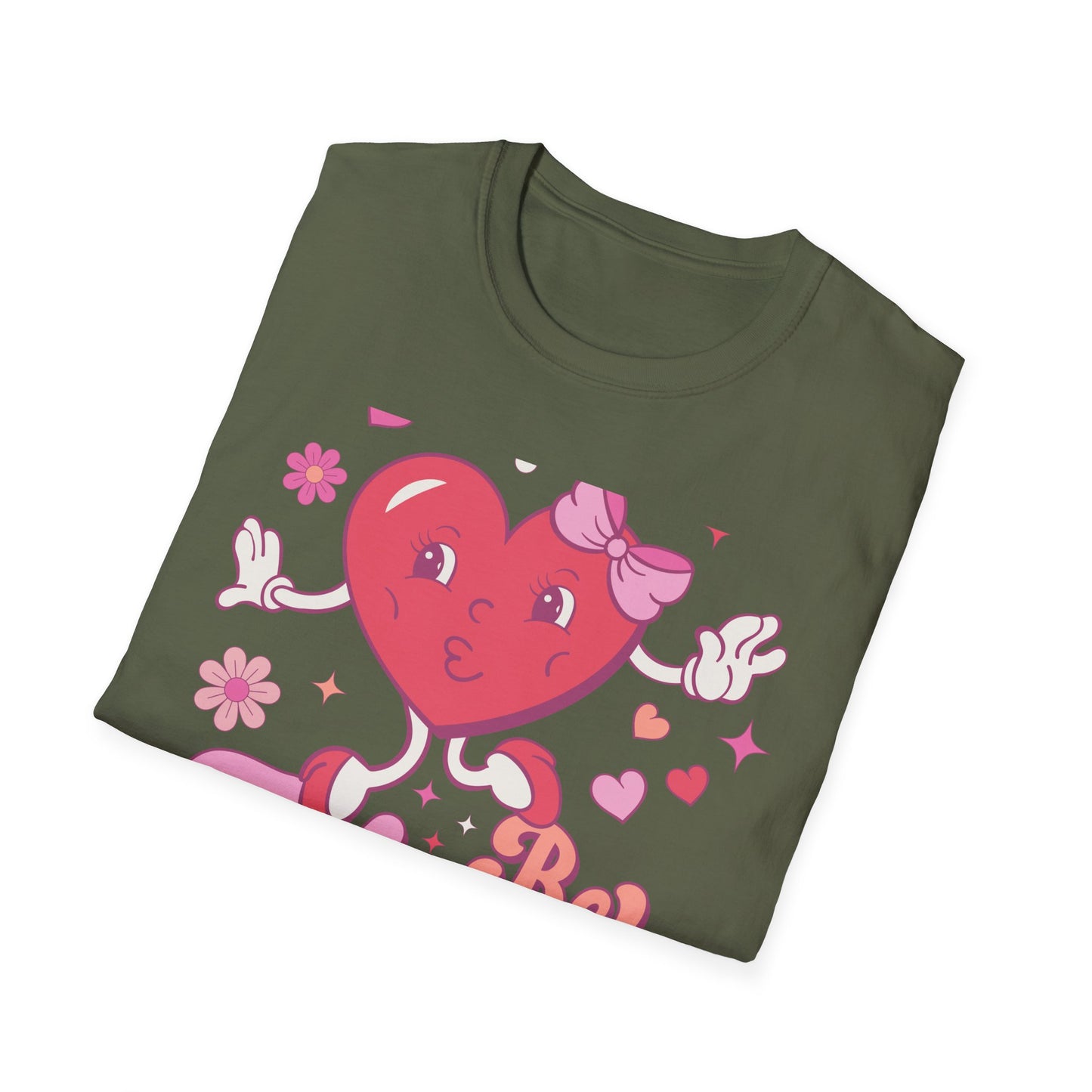 Adorable Retro "Be Mine" Cartoon Heart T-Shirt | Groovy Valentine's Day Gift for Her | Cute Love Graphic Tee