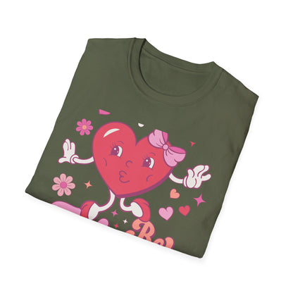 Adorable Retro "Be Mine" Cartoon Heart T-Shirt | Groovy Valentine's Day Gift for Her | Cute Love Graphic Tee